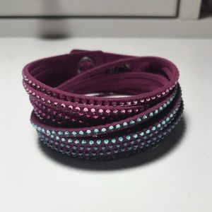 Swarovsk Slake bracelet fuchsia